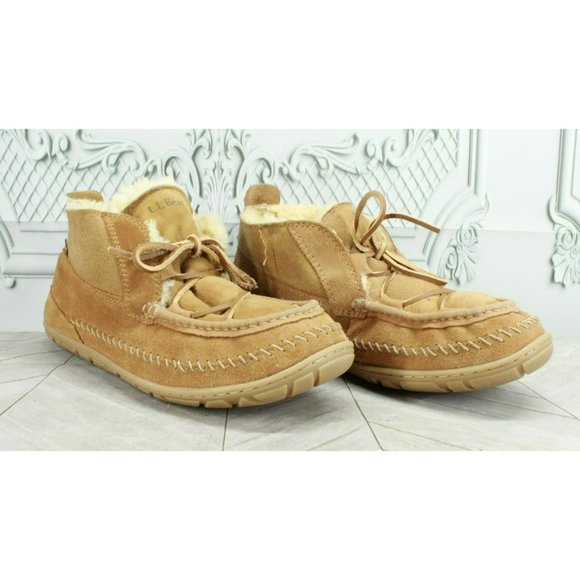 LL Bean Brown Suede Lace Up Wicked Good Ankle Chukka Boots Size 11 M - Picture 3 of 9